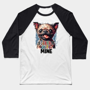 Dog Meme - I Licked It, So It's Mine Baseball T-Shirt